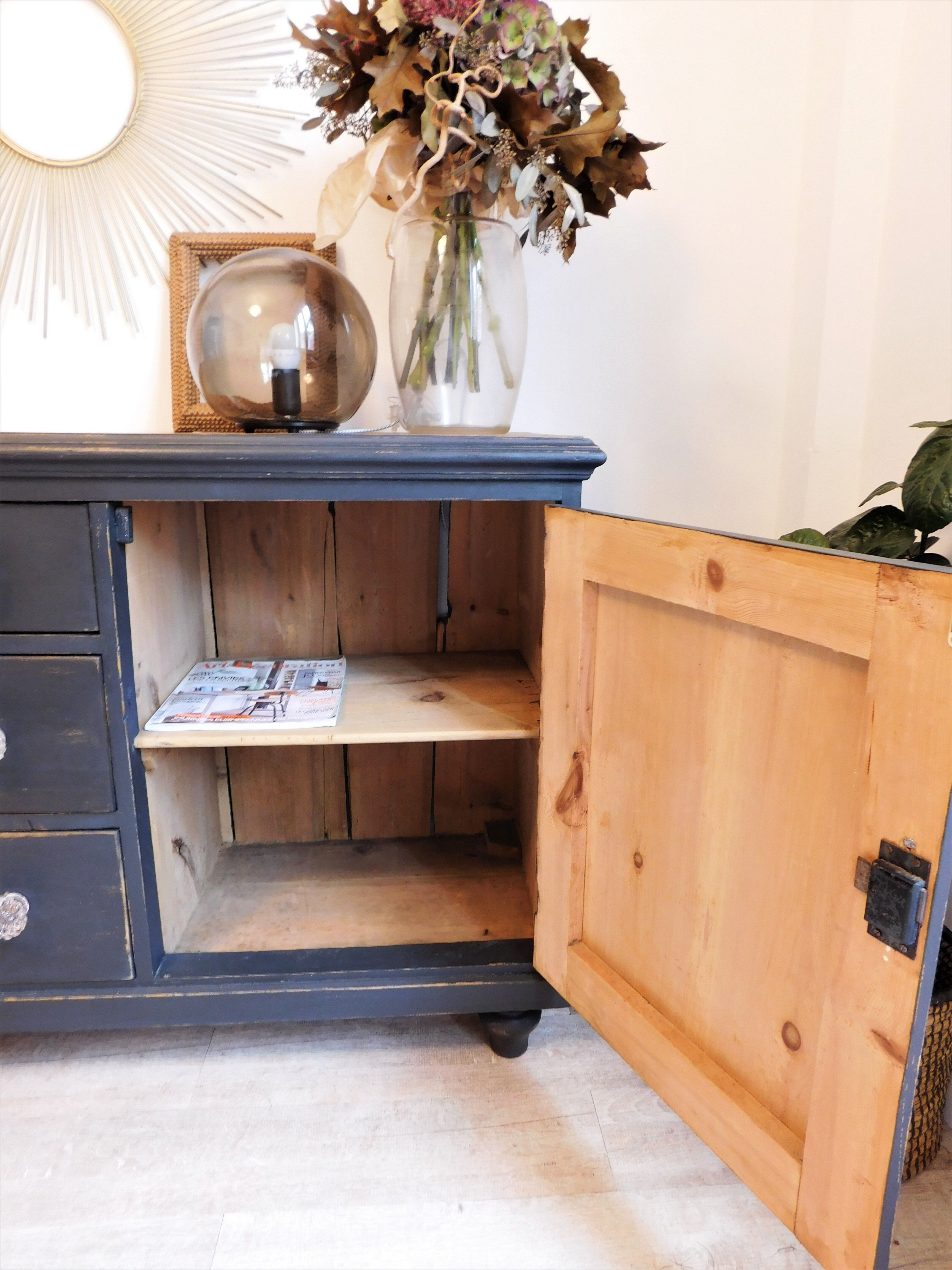 Buffet en pin anglais campagne chic