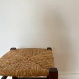 Old wood and straw stool