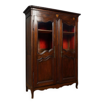 Louis XV style library in walnut, oak, and beech.