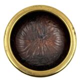 Mid-century brass and wood bowl, Italy 1970s