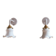 2 wall sconces in tulip glass painted white