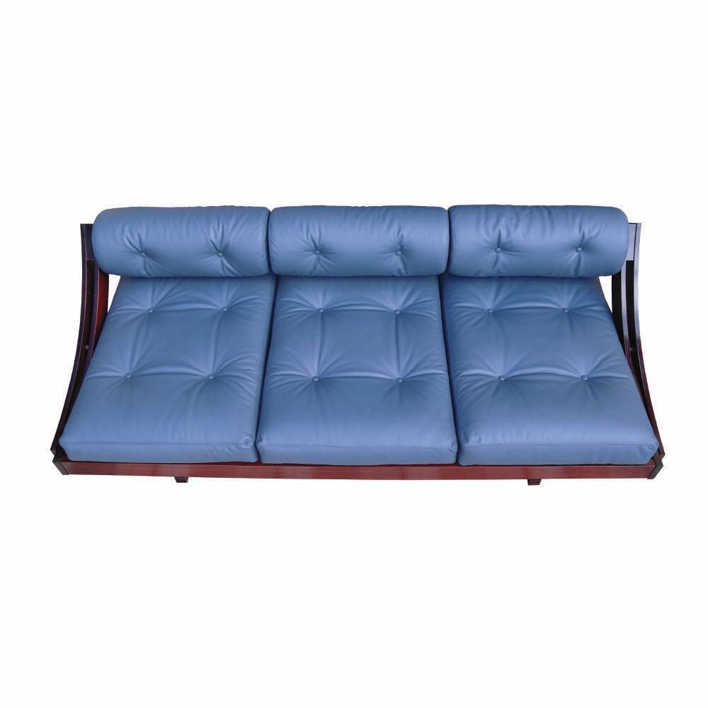 Gianni Songia Daybed in Navy Blue Andrew Muirhead Fine Scottish Leather