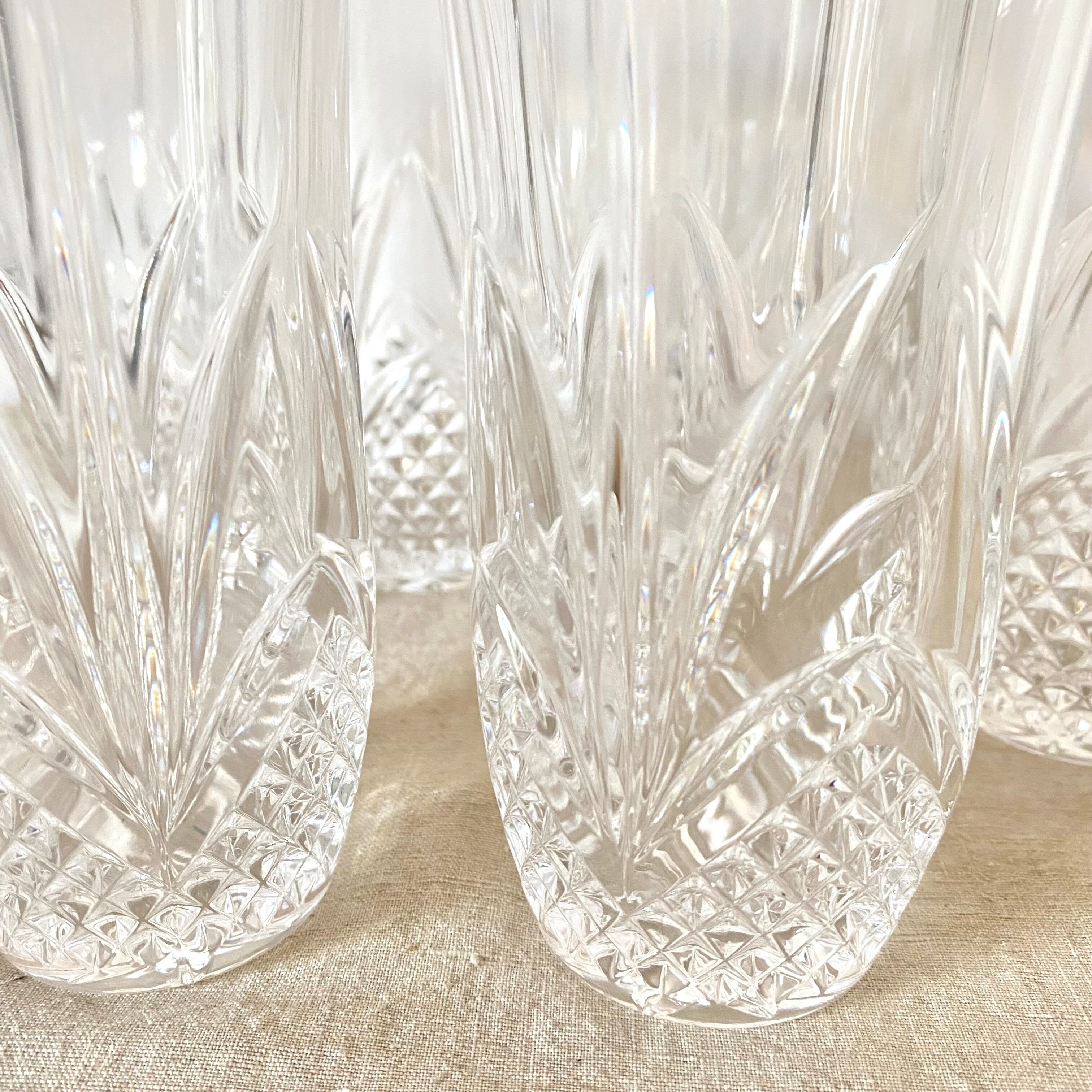 Crystal whisky glasses 80s