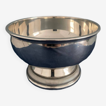 Silver metal fruit basket bowl