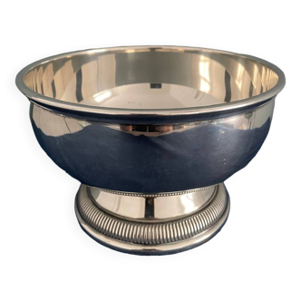 Silver metal fruit basket bowl