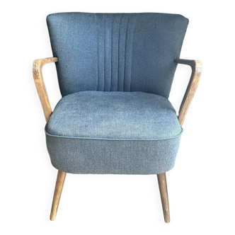 Fauteuil vintage bleu marine