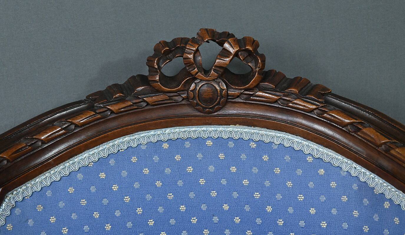 Louis XVI Style Beech Swivel Harpist Chair – Early 20th Century