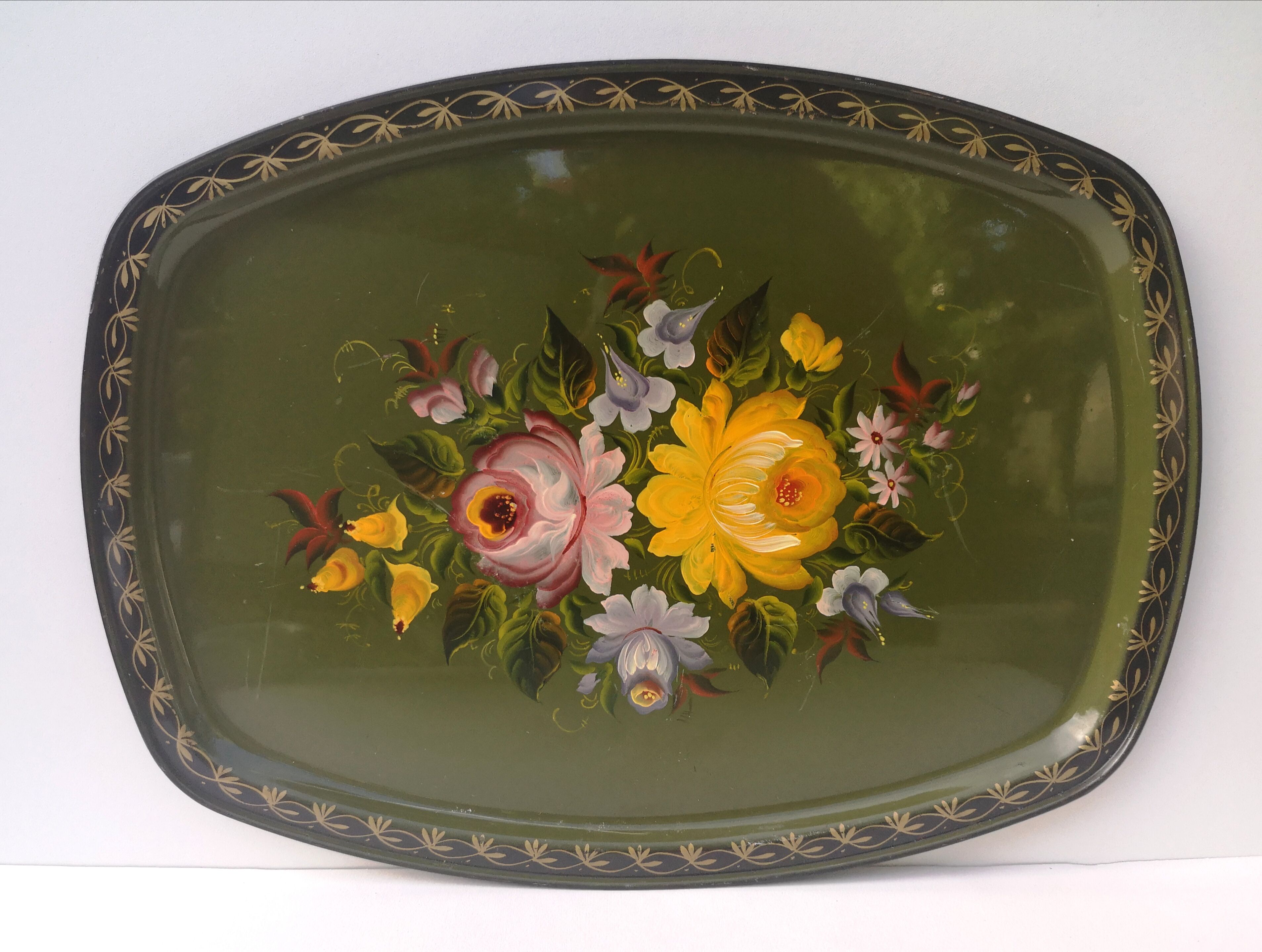 Vintage tray, Russian