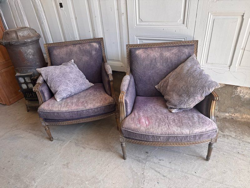 Fauteuils Louis XVI Bergère