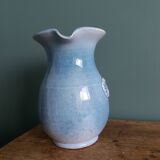 Terracotta pitcher signed Bernard and Geneviève Blanc, Poteries du Queyras