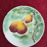 Assiette à dessert en barbotine