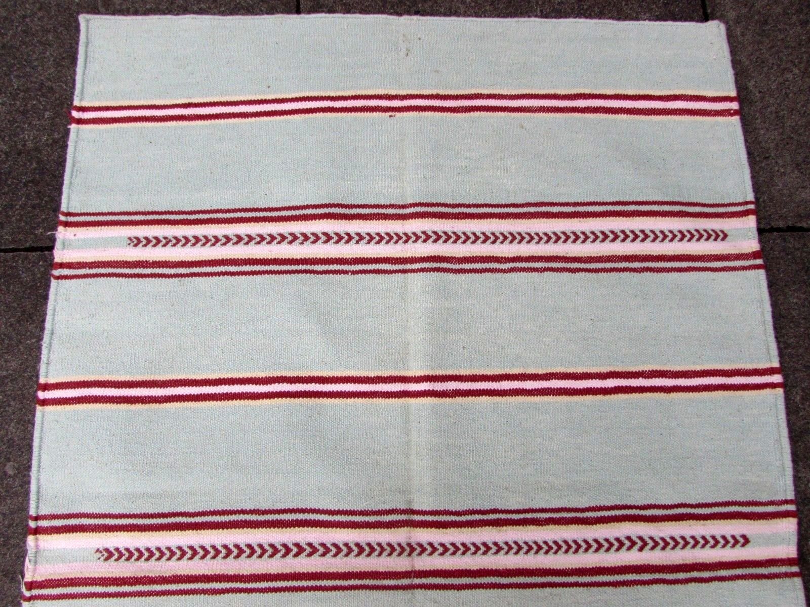 Dhurri Indian carpet handmade 95x145cm 1970