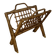Vintage folding rattan magazine rack