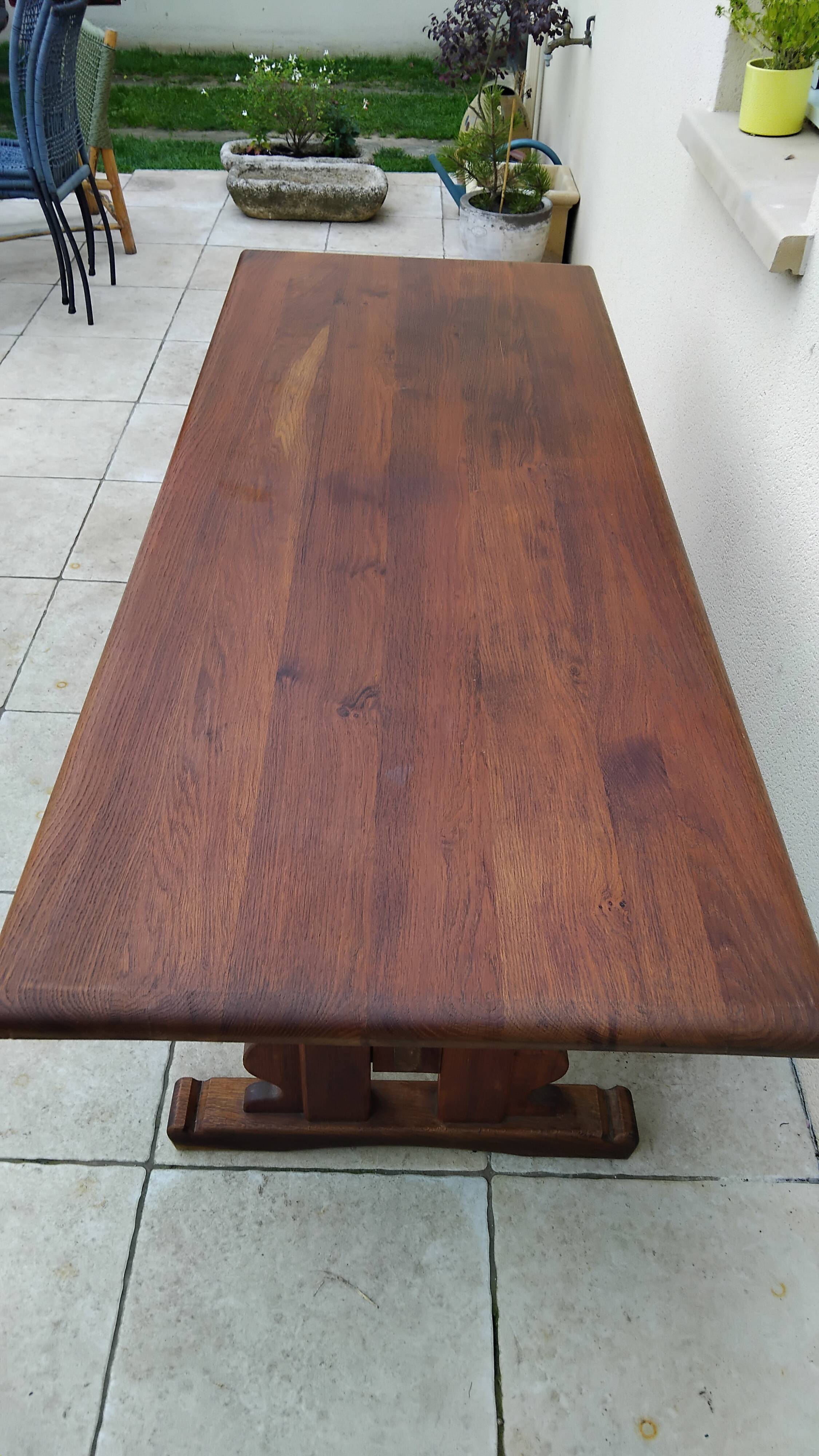 Antique vintage solid oak monastery farmhouse table