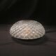 Old ceiling light - Globe glass molded effect tip of diamonds - 70s