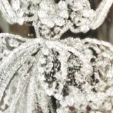 Hand-carved glass jug. France, 1950s.