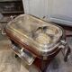 Silver-plated metal cutting trolley in the Louis XVI style