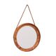 Uno & Östen Kristiansson Solid Pine round Wall Mirror Sweden 1960s