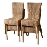 4 vintage rattan chairs