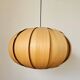 Large Veneer Rare Midcentury Pendant, Denmark, 1960s
