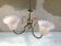 Chandelier 3 arm metal gold old vintage rose