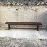 Pair of solid oak monastery benches