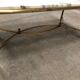 Table basse dorée années 60/70