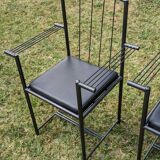 Duo of postmodern armchairs, vintage design from the 80s