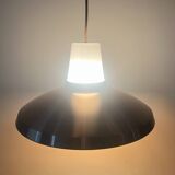 Mid-century Scandinavian pendant light in pink chrome metal, 1970s design