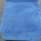 Modular sofa with 5 blue velvet armchairs, circa 1980
