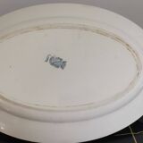 Old oval ceramic dish from Sarreguemines Flore model