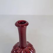 Blue and red peacock vases Midcentury Sven Erik Skawonius Upsala Ekeby, 1950s