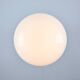Mid-Century Opaline & Metal Sphere Pendant Lamp