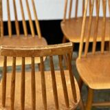 Ensemble de 4 chaises scandinaves à dossier fuseau