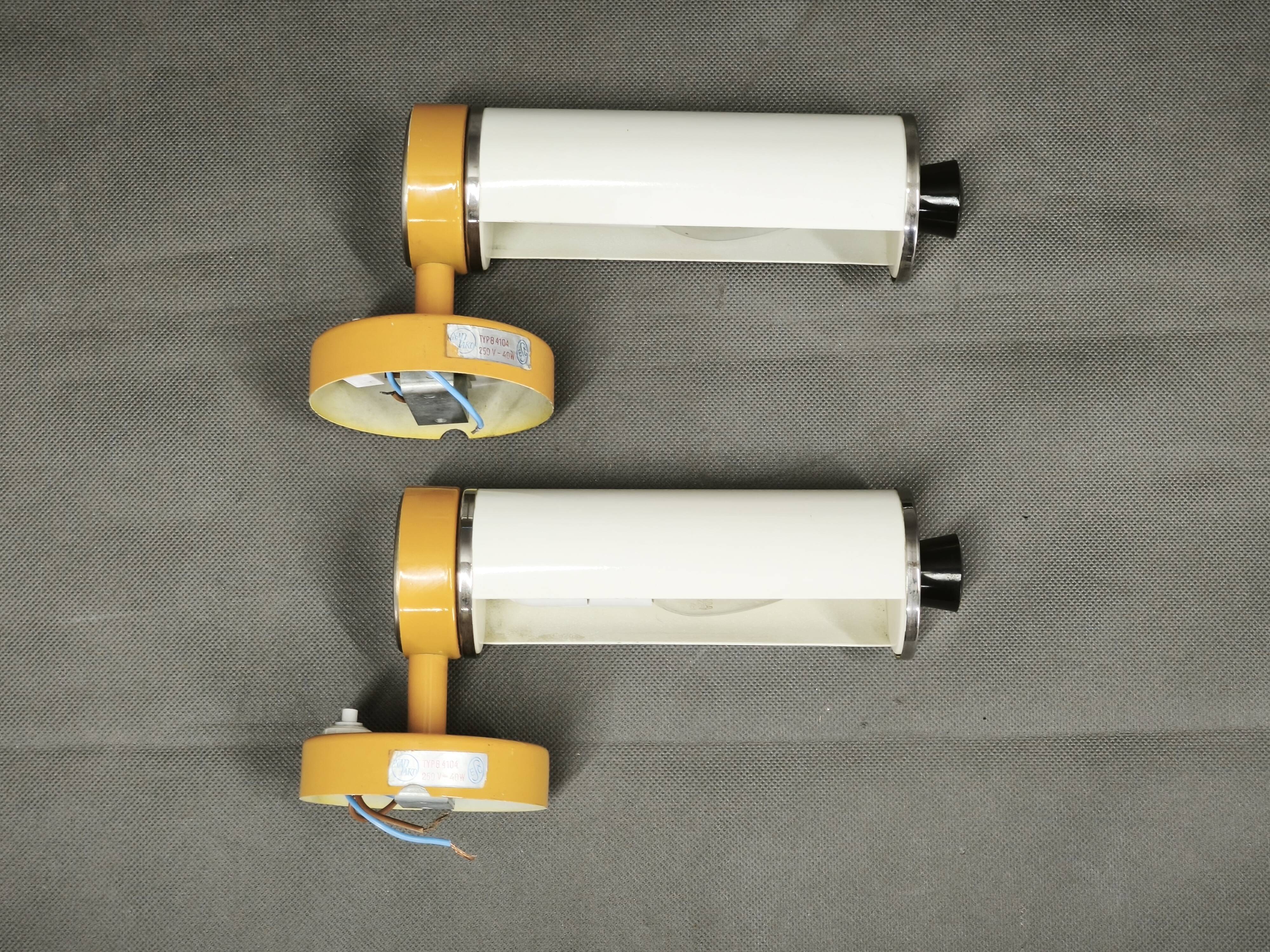 Pair of Josef Hurka for Napako Adjustable Wall Lights, 1950s