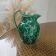 Vintage Wedgwood pitcher in green majolica - Vine and grape.