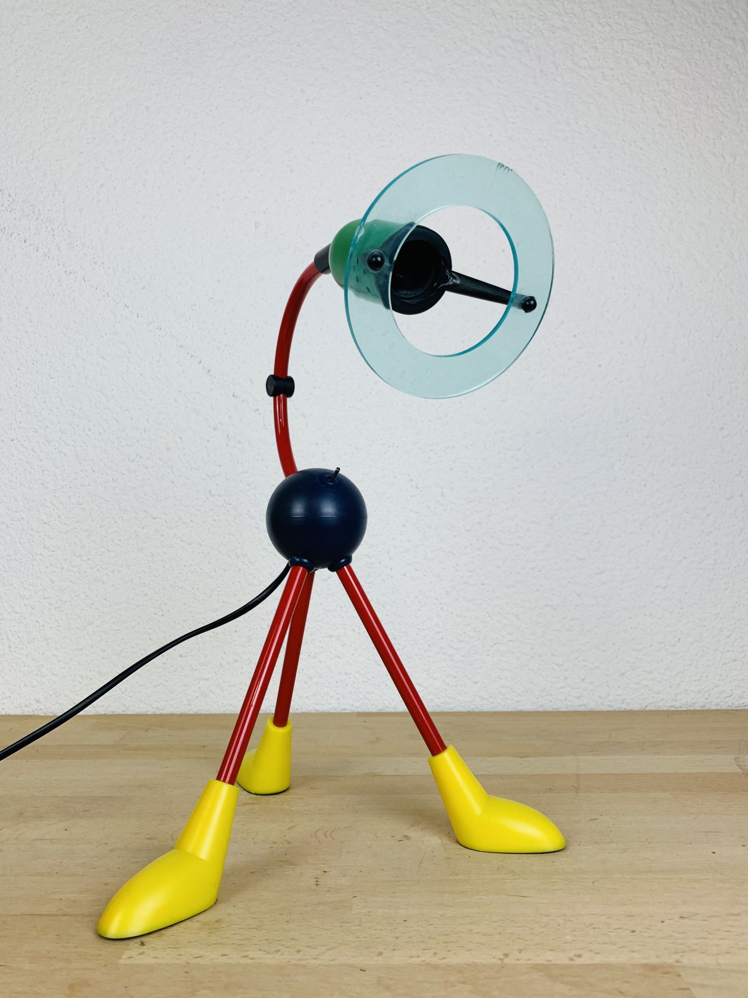 Lampe tripode couleurs primaires années 80