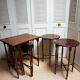 Table d'appoint vintage empilable ou imbriquable, 5 en 1 pour servir, café, vin.
