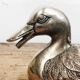 Large vintage duck in silver metal