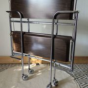 Vintage folding wheeled dessert trolley