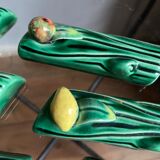 Vintage Vallauris vegetable and fruit knife holders