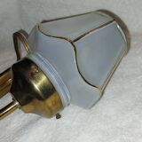 ancienne applique murale lanterne verre et laiton vintage luminaire