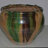Pot glazed pot cache style Poteries d'Albi terracotta