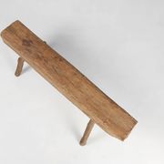 Rustic Tree Trunk Bench, France 1850s