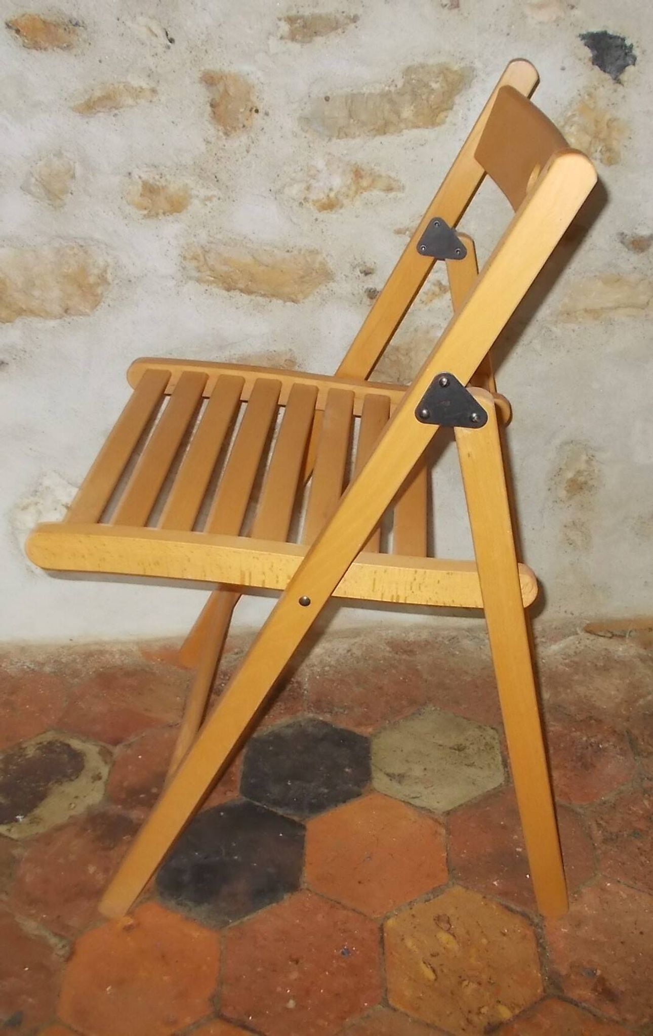 Vintage wooden folding chair