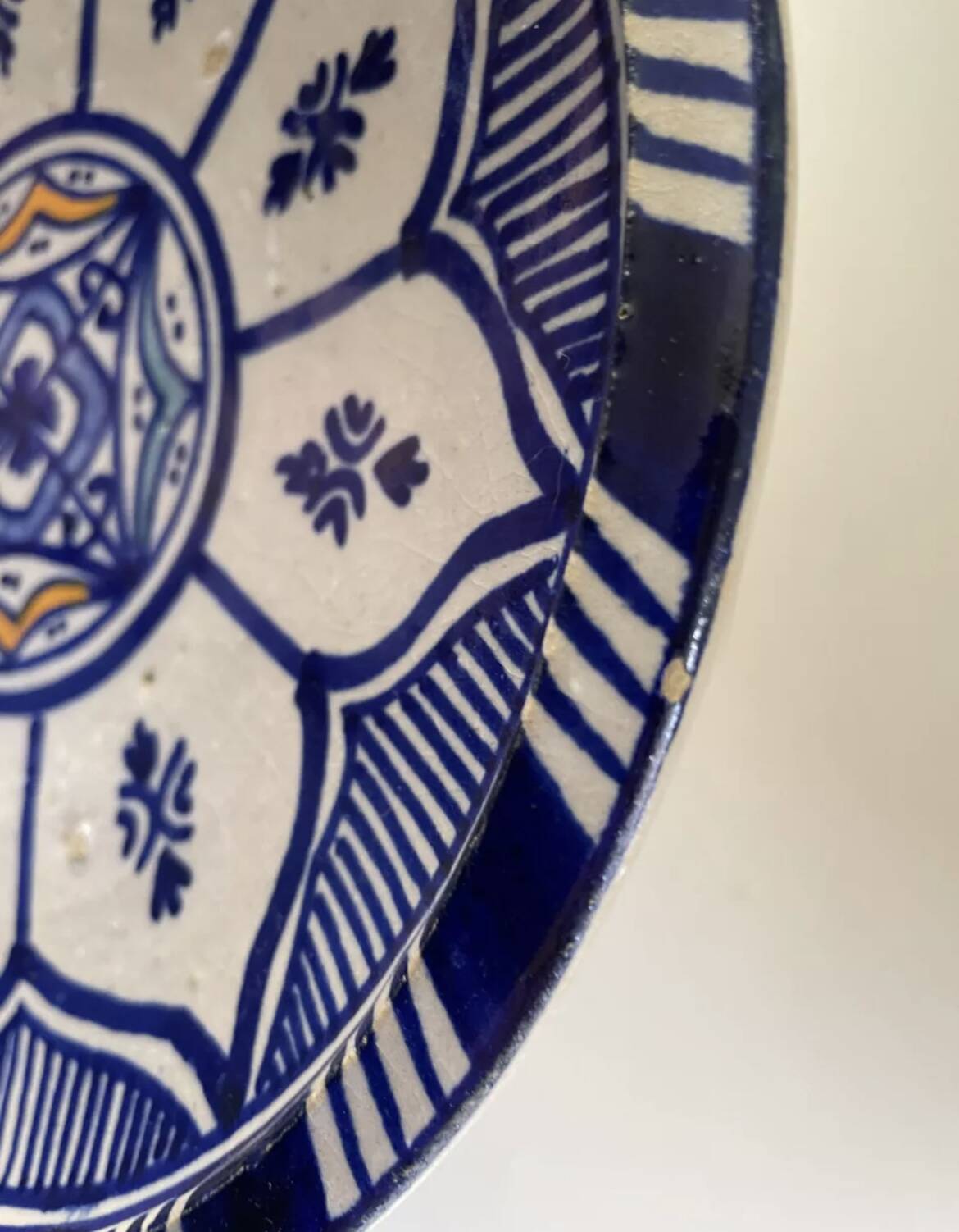 Cobalt blue Moroccan plate