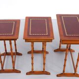 English Cherrywood Nesting Tables from Heldense, 1978, Set of 3