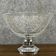 Importante coupe de centre de table sur piédouche en cristal de Baccarat