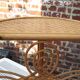 Rattan wall shelf