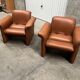 Paire fauteuils cuir design italien